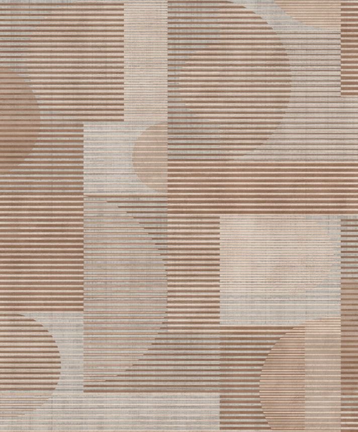 Sivo-hnedá geometrická vliesová tapeta, AL26282, Allure, Decoprint