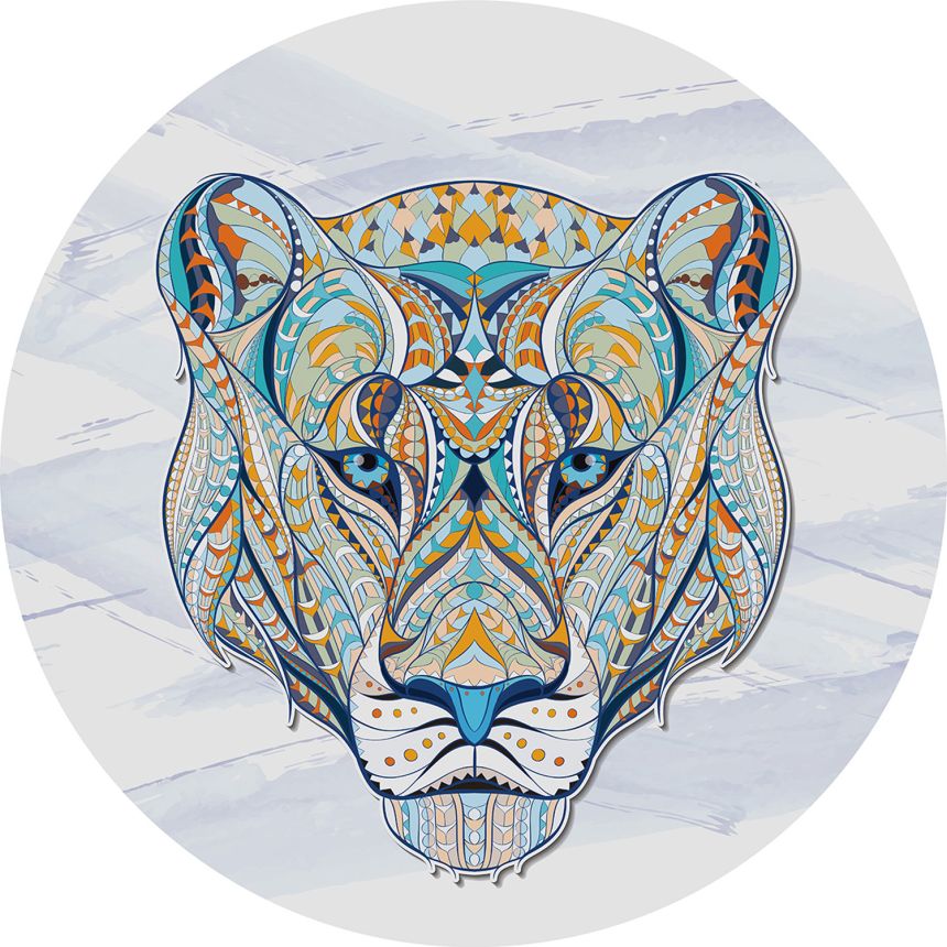 Predglejená vliesová tapeta, dekorácia Modrý lev, PLC019, Platinum Shapes, Decoprint