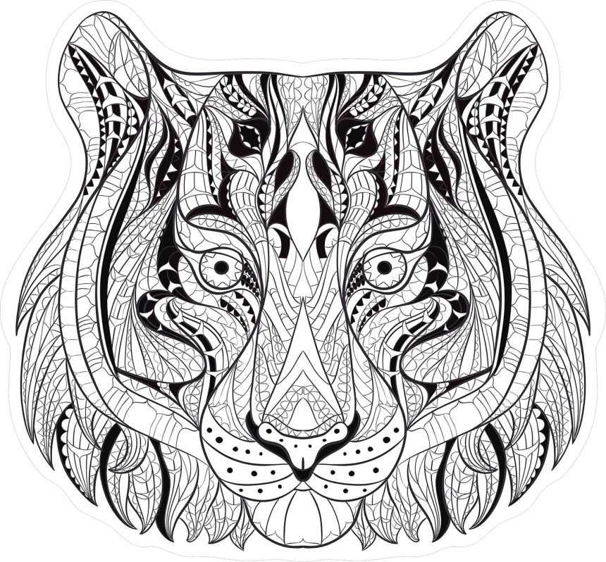 Predglejená vliesová tapeta, dekorácia Tiger, PLC054, Platinum Shapes, Decoprint