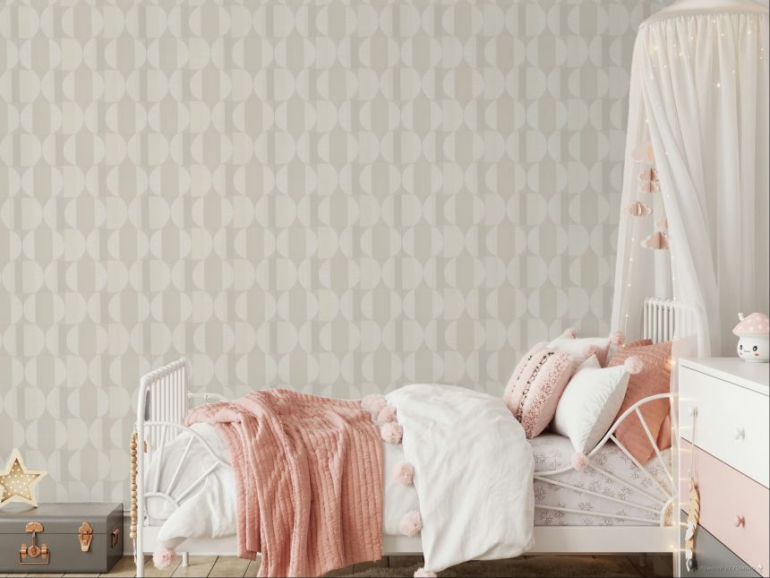 Krémová vliesová tapeta geometrický vzor, CU3101, Cumaru, Grandeco