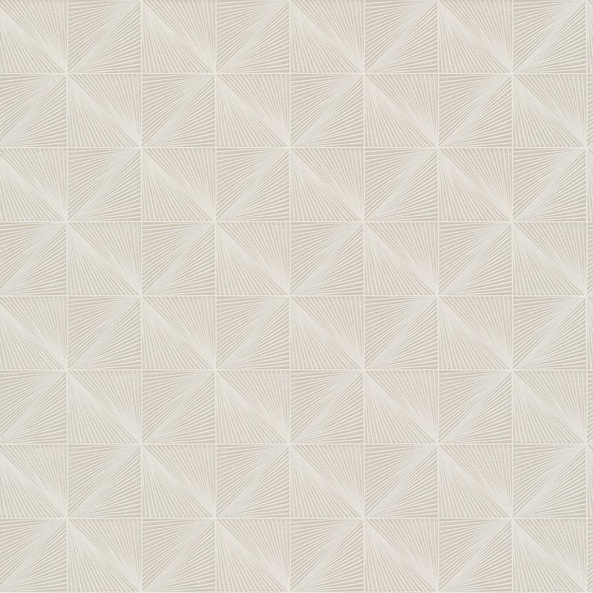 Krémová vliesová tapeta geometrický vzor, CU3315, Cumaru, Grandeco