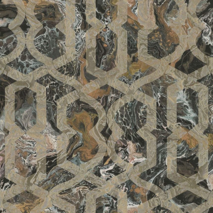 Luxusná geometrická mramorovaná tapeta, M69914, Splendor, Zambaiti Parati