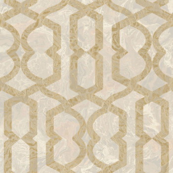 Zlato-béžová geometrická mramorovaná tapeta, M69918, Splendor, Zambaiti Parati