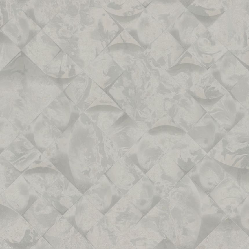 Sivá geometrická mramorovaná tapeta, M69935, Splendor, Zambaiti Parati