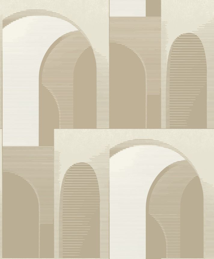 Zlato-béžová vliesová 3D tapeta na stenu, A63302, Ciara, Grandeco