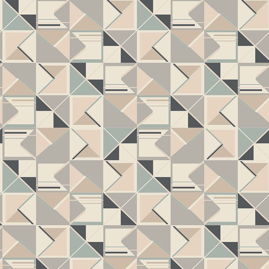 Geometrická vliesová tapeta na stenu BO23071, Square, Bohème, Decoprint
