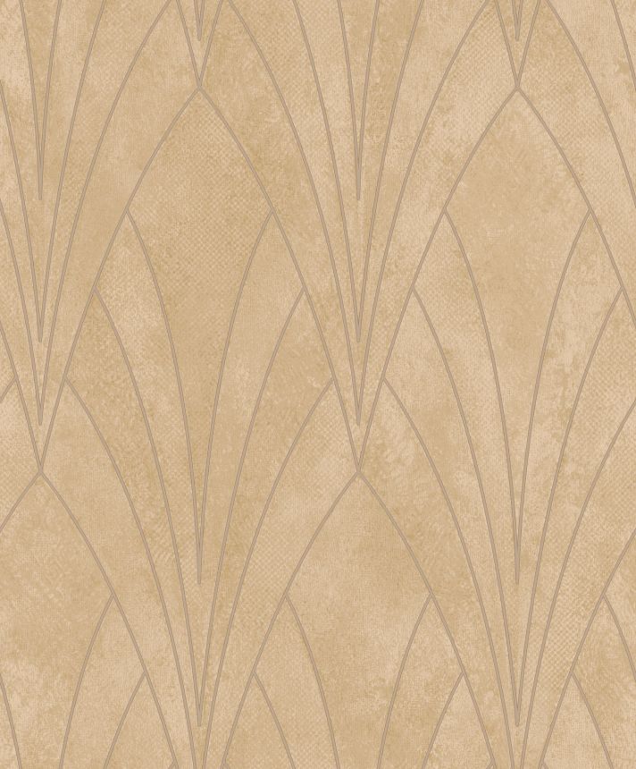 Okrová geometrická tapeta na stenu, Art Deco, L85602, Elegance  Ugepa