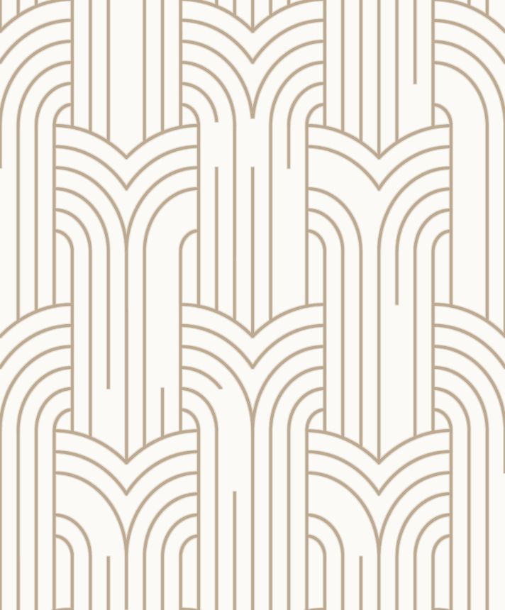 Bielo-zlatá geometrická tapeta, Art Deco, M42102, Elegance, Ugepa