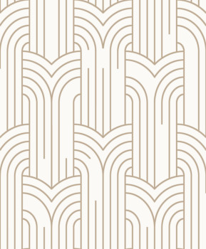 Bielo-zlatá geometrická tapeta, Art Deco, M42102, Elegance, Ugepa