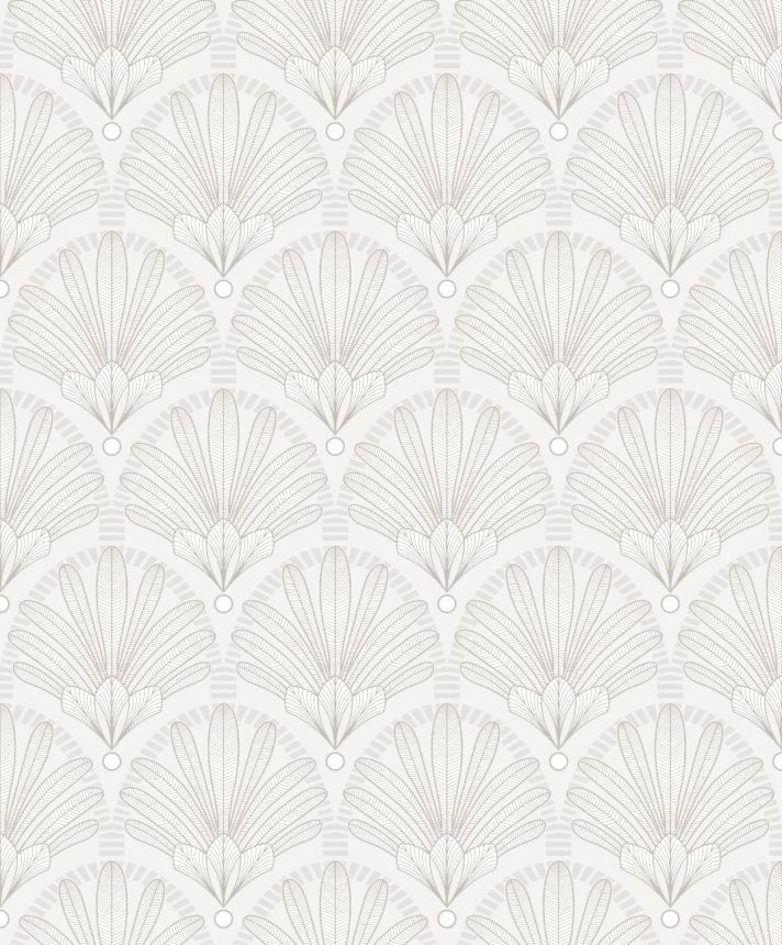 Bielo-strieborná vliesová tapeta Art Deco, M53300, Elegance, Ugepa