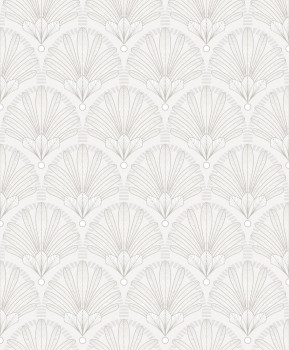 Bielo-strieborná vliesová tapeta Art Deco, M53300, Elegance, Ugepa