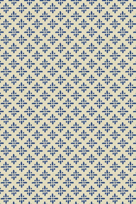 Modro-béžová geometrická vliesová tapeta, 118579, Joules, Graham&Brown