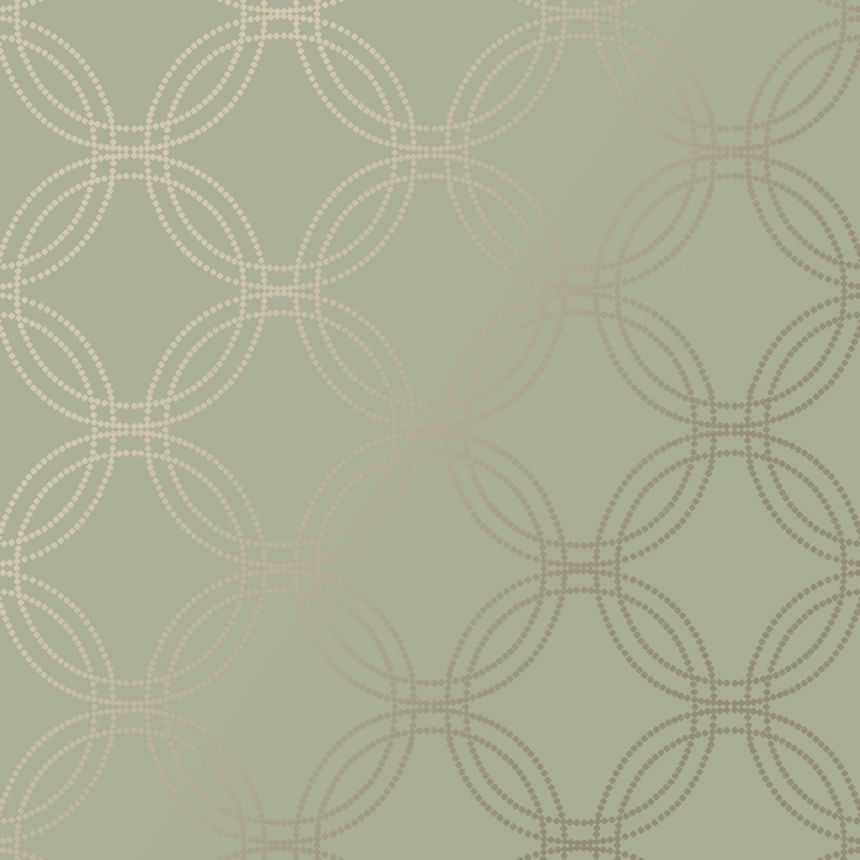 Zeleno-zlatá geometrická vliesová tapeta, 120142, Zen, Superfresco Easy
