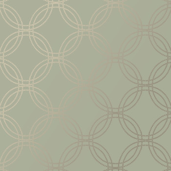 Zeleno-zlatá geometrická vliesová tapeta, 120142, Vavex 2025