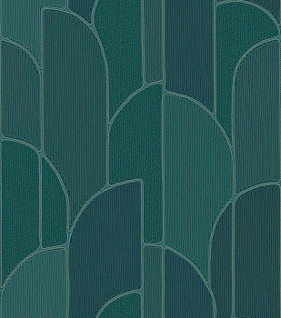 Zelená geometrická vliesová tapeta, TP422936, Exclusive Threads, Design ID