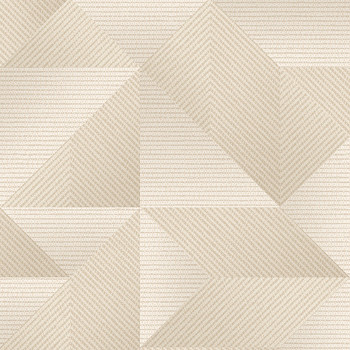 Luxusná béžová geometrická vliesová tapeta, TP422972, Exclusive Threads, Design ID