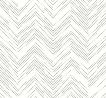 Bielo-strieborná geometrická vliesová tapeta, MD7223, Modern Metals, York
