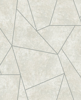 Sivo-strieborná geometrická vliesová tapeta na stenu, MD7183, Modern Metals, York