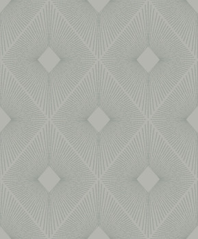 Sivo-strieborná geometrická vliesová tapeta na stenu, MD7132, Modern Metals, York