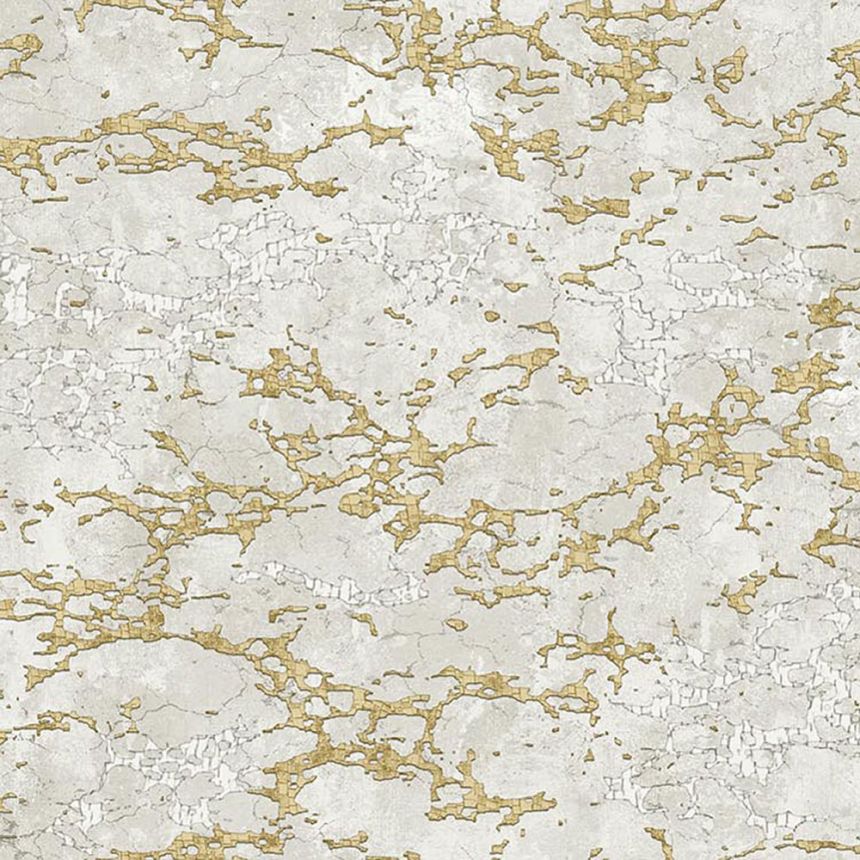 Luxusná sivo-zlatá vliesová tapeta, štuková omietka, 47712, Eterna, Parato