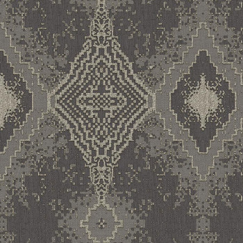 Luxusná sivo-strieborná geometrická vliesová tapeta, 47726, Eterna, Parato