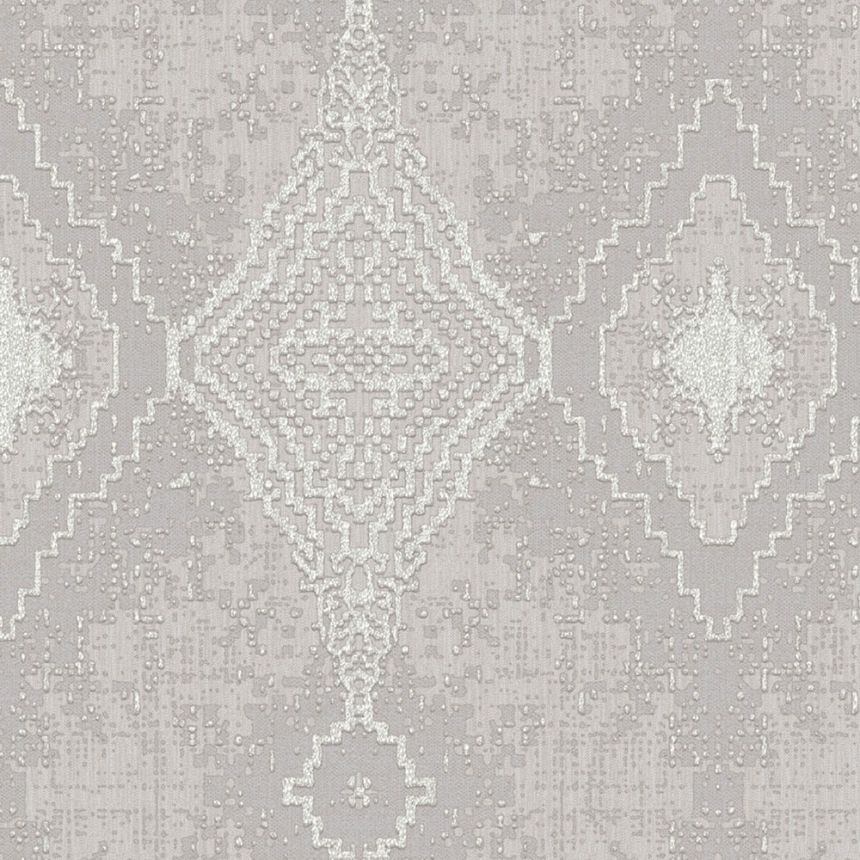 Luxusná sivá geometrická vliesová tapeta na stenu, 47763, Eterna, Parato