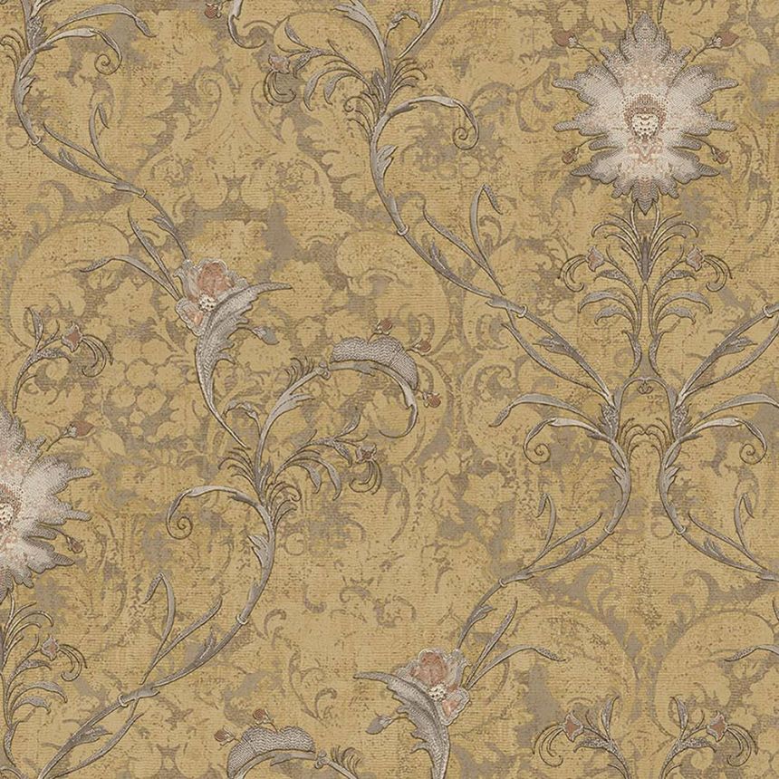 Luxusná hnedo-zlatá ornamentálna zámocká vliesová tapeta, 47743, Eterna, Parato
