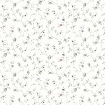 Biela vliesová kvetinová tapeta na stenu, 12331, Fiori Country, Parato