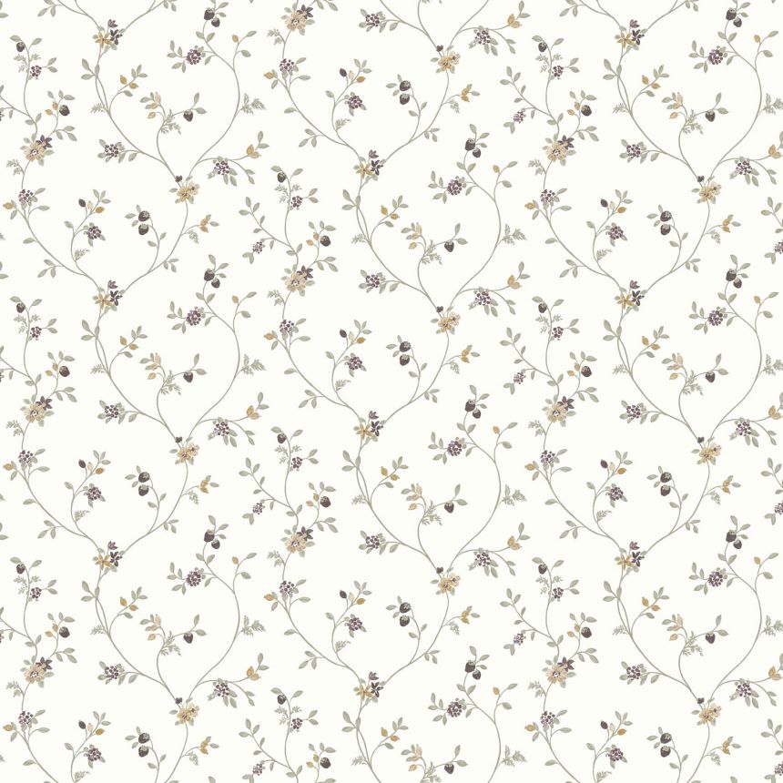 Biela vliesová kvetinová tapeta na stenu, 12333, Fiori Country, Parato