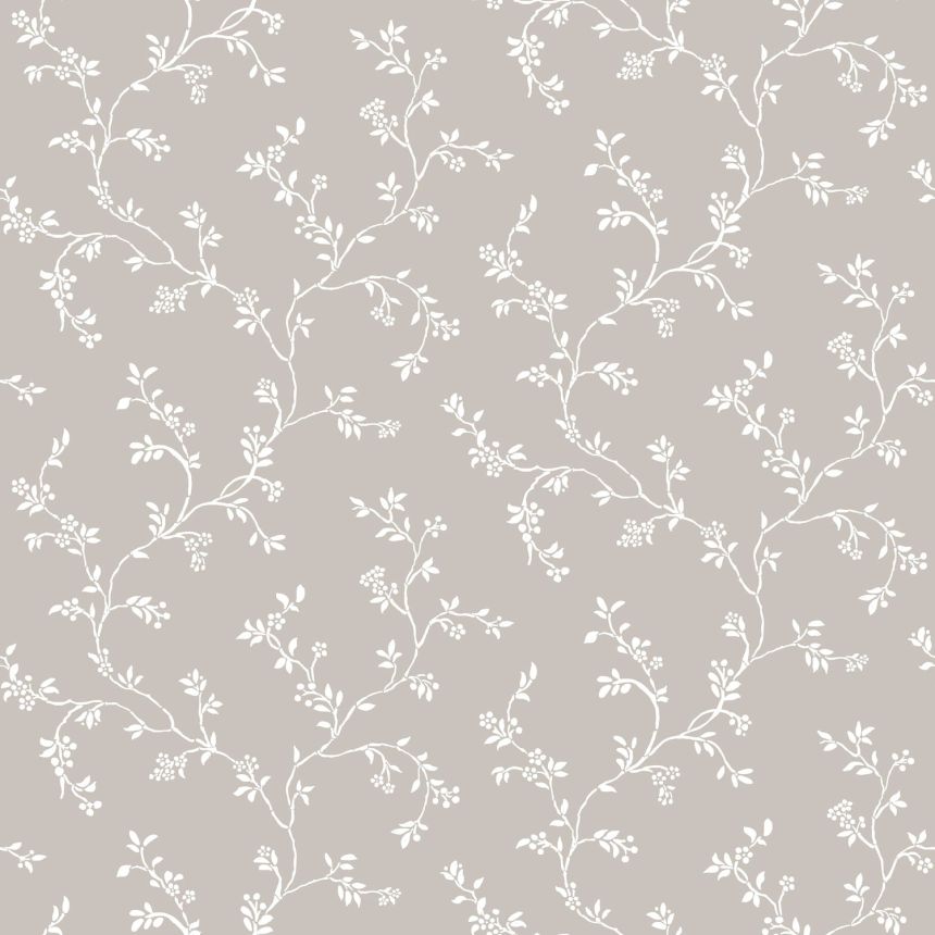 Sivá vliesová kvetinová tapeta na stenu, 12351, Fiori Country, Parato