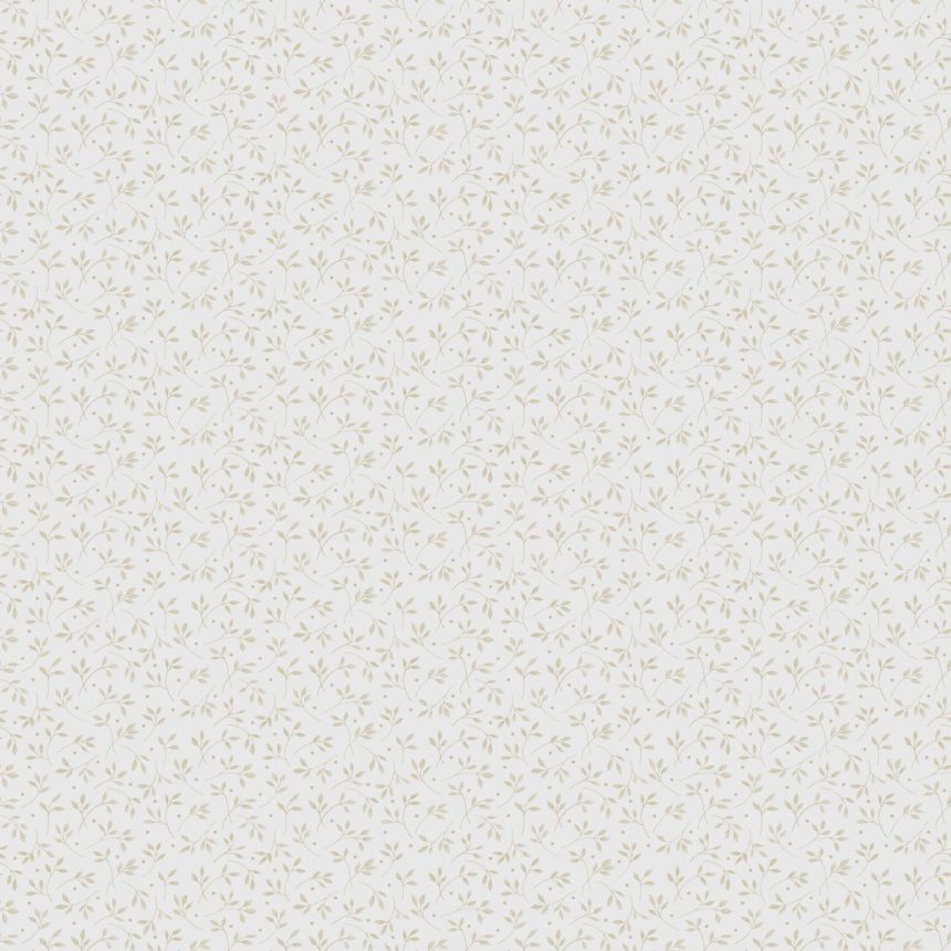 Biela vliesová tapeta s vetvičkami,12369, Fiori Country, Parato