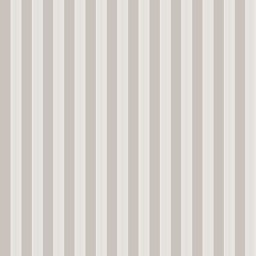 Sivá vliesová tapeta na stenu s bielymi pruhmi,, 12383, Fiori Country, Parato