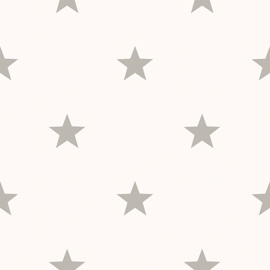 Biela vliesová tapeta, strieborné hviezdy, 16646, Friends & Coffee, Cristiana Masi by Parato
