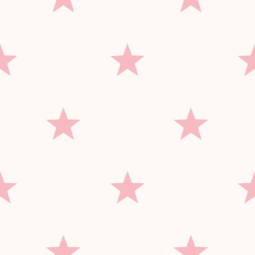 Biela vliesová tapeta na stenu, ružové hviezdy, 16649, Friends & Coffee, Cristiana Masi by Parato