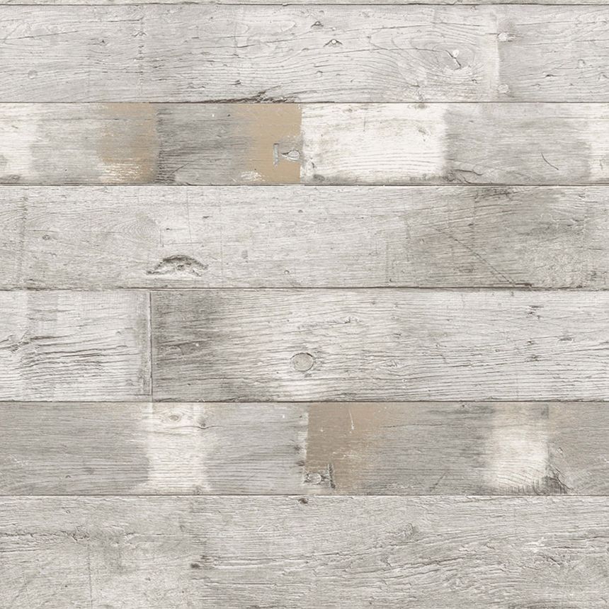 Sivo-béžová vliesová tapeta imitácia dreva, 16670, Friends & Coffee, Cristiana Masi by Parato