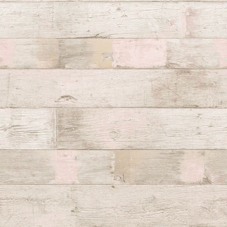 Sivo-béžovo-ružová vliesová tapeta imitácia dreva, 16671, Friends & Coffee, Cristiana Masi by Parato