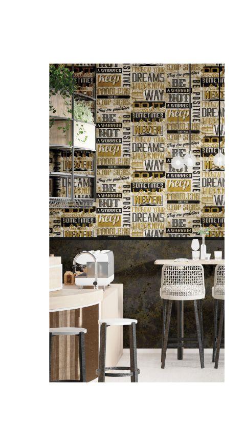 Sivo-strieborná vliesová tapeta na stenu, štuk, betón, 16680, Friends & Coffee, Cristiana Masi by Parato