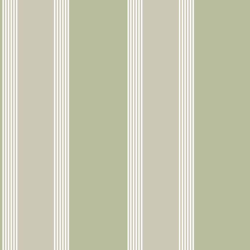 Zeleno-béžová vliesová tapeta pruhy, 28875, Thema, Cristiana Masi by Parato