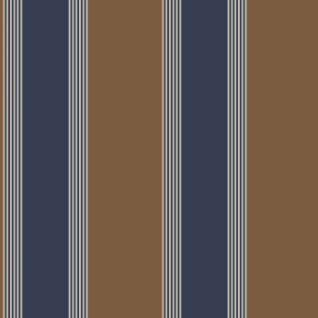 Modro-hnedá vliesová tapeta pruhy, 28879, Thema, Cristiana Masi by Parato