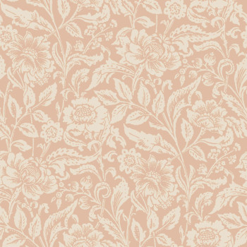 Béžová vliesová kvetinová tapeta na stenu, 139427, Vintage Flowers, Esta Home