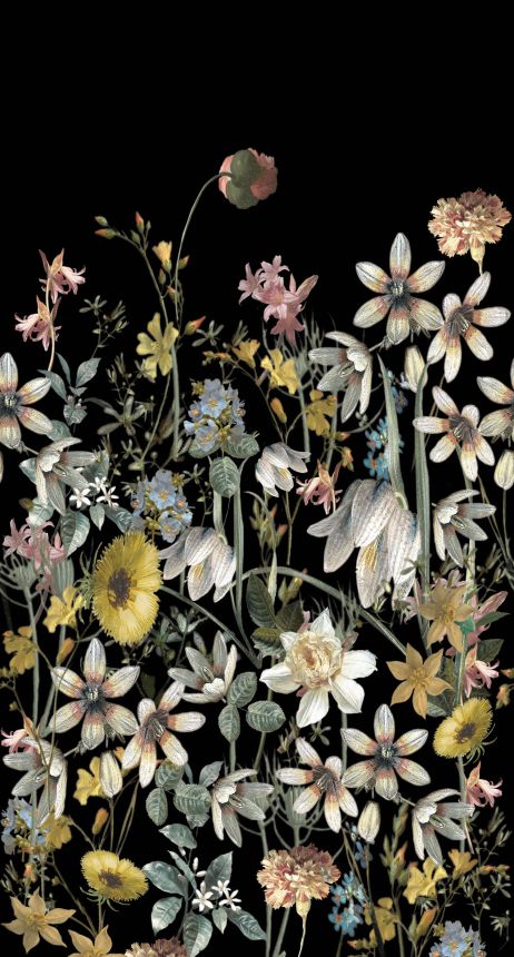 Vliesová fototapeta na stenu, kvety, 159216, Vintage Flowers, Esta Home