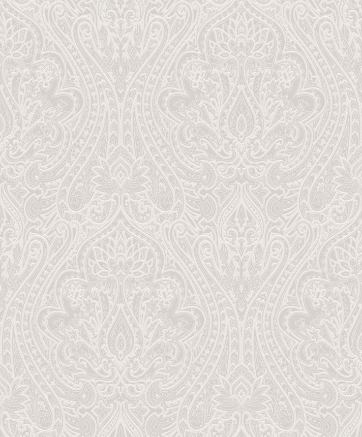Sivá zámocká vliesová tapeta na stenu, OTH103, Othello, Zoom by Masureel