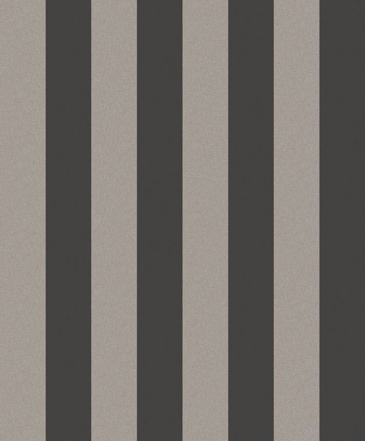 Čierno-strieborná vliesová pruhovaná tapeta, OTH404, Othello, Zoom by Masureel