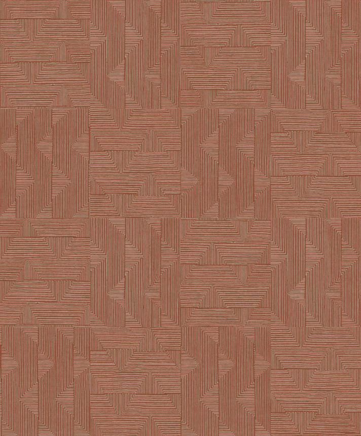 Vínová geometrická vliesová tapeta na stenu, SPI402, Spirit of Nature, Khroma by Masureel