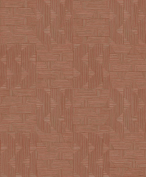 Vínová geometrická vliesová tapeta na stenu, SPI402, Spirit of Nature, Khroma by Masureel