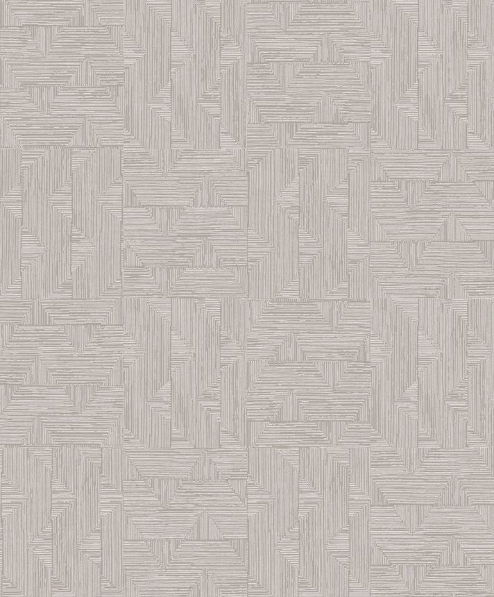Sivo-béžová geometrická vliesová tapeta na stenu, SPI404, Spirit of Nature, Khroma by Masureel