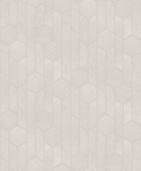 Sivo-strieborná vliesová tapeta, geometrický vzor, SUM103, Summer, Khroma by Masureel
