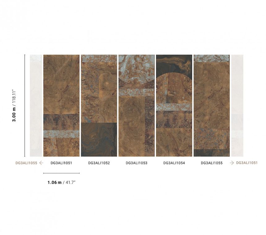 Vliesová fototapeta na stenu, hnedý mramor, DG3ALI1054, Wall Designs III, Khroma by Masureel