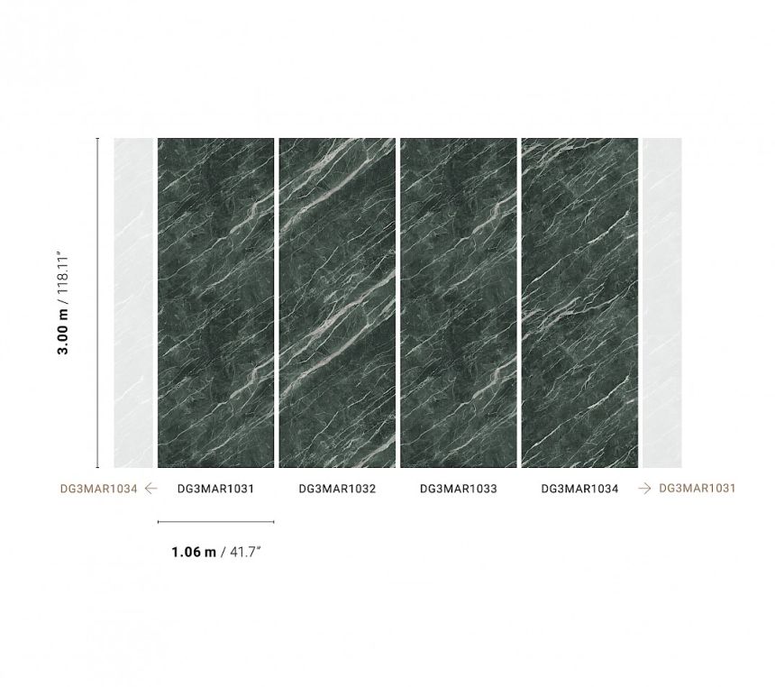 Vliesová fototapeta, Zelený mramor, DG3MAR1033, Wall Designs III, Khroma by Masureel