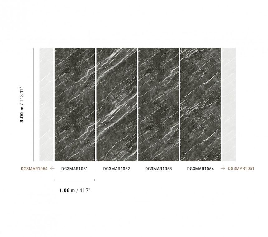 Vliesová fototapeta, Čierny mramor, DG3MAR1051, Wall Designs III, Khroma by Masureel